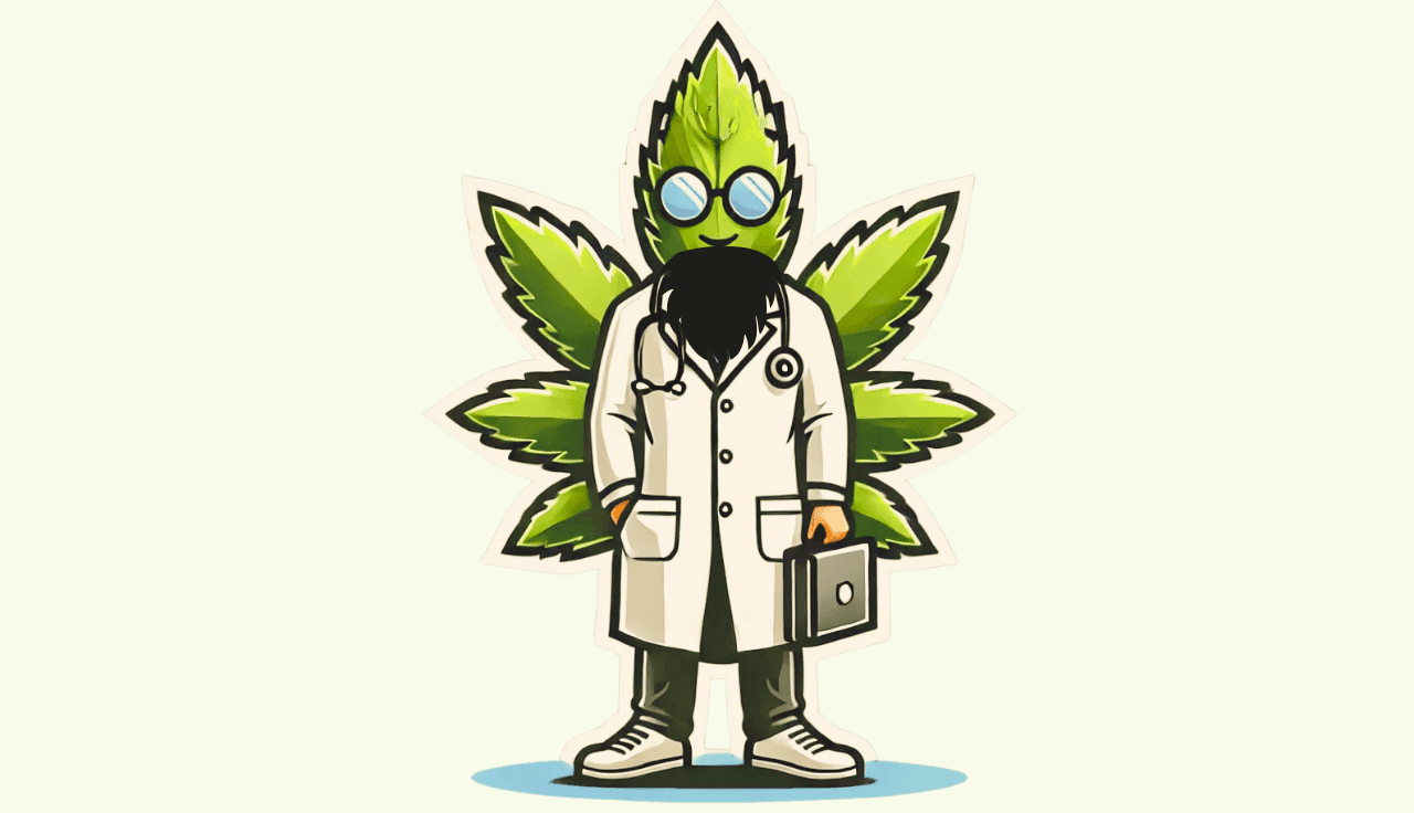 Illustrierter Cannabis-Arzt